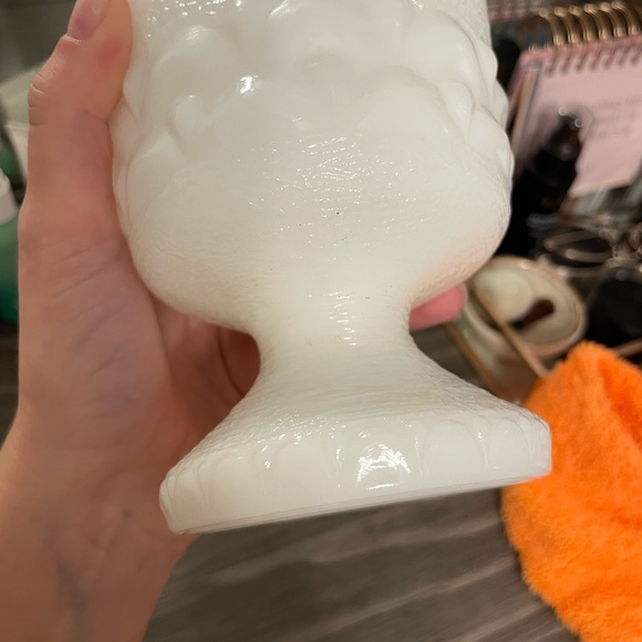 Milk glass vine compote - Picture 6 of 7